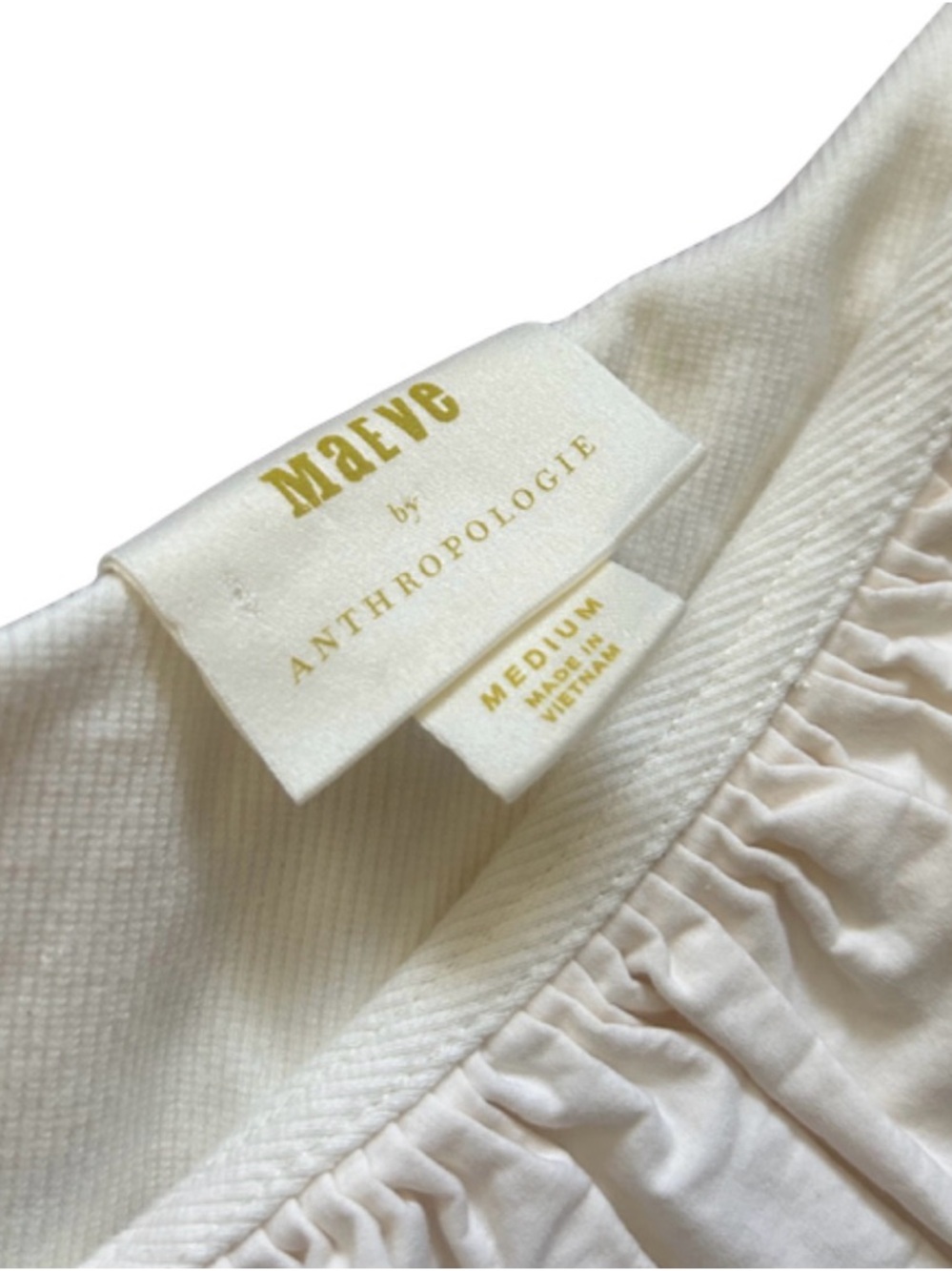 Maeve x Anthropologie Tina Ruffled Tank | Cream | NWOT | Medium - Picture 5 of 8